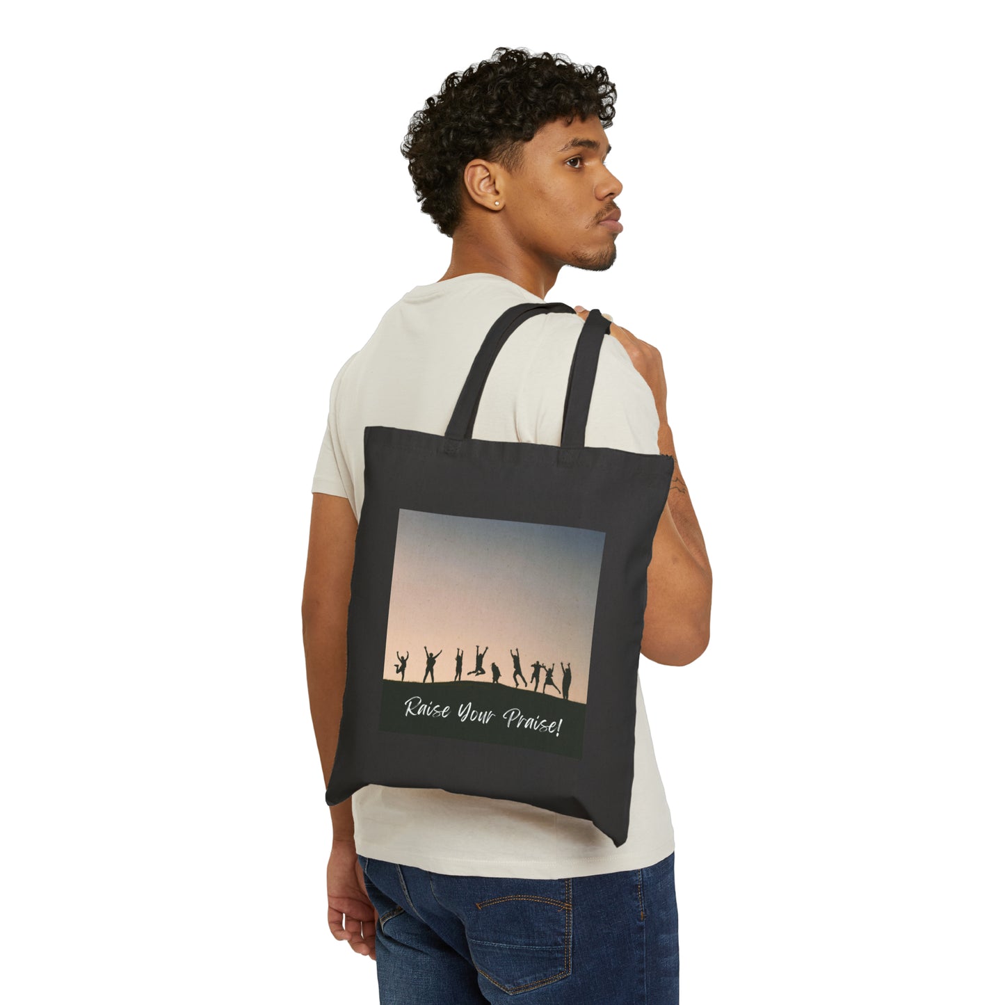 Raise Your Praise Cotton Canvas Tote Bag