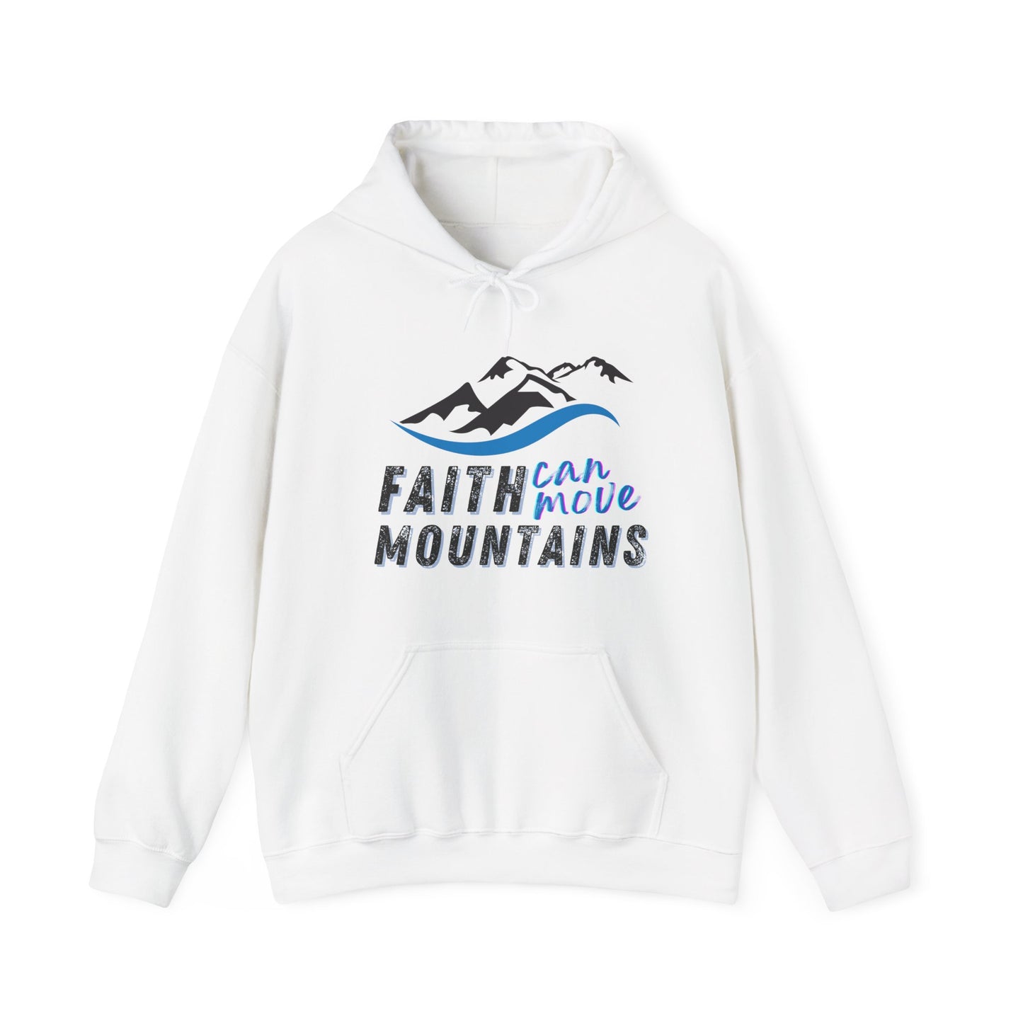 Faith Can Move Mountains Unisex Heavy Blend™ Hooded Sweatshirt