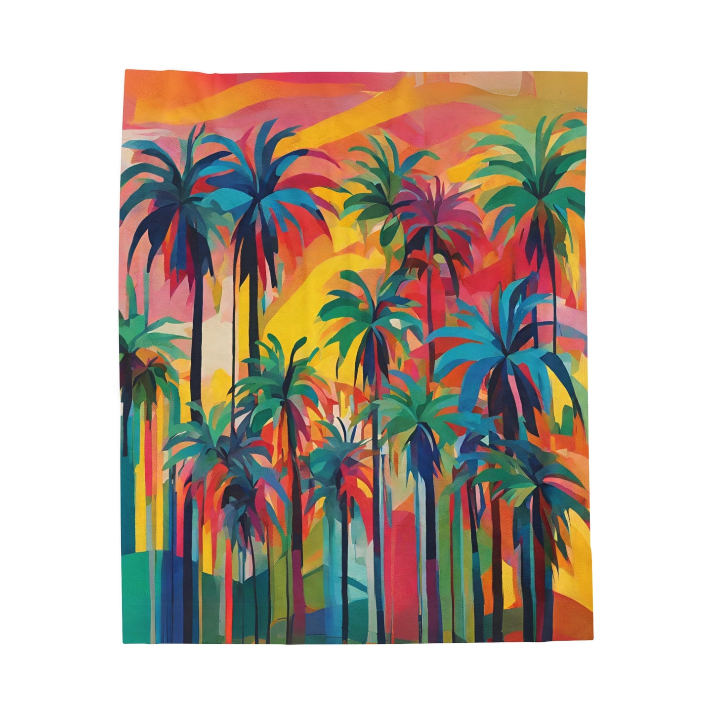 Tropical Splash Velveteen Plush Blanket