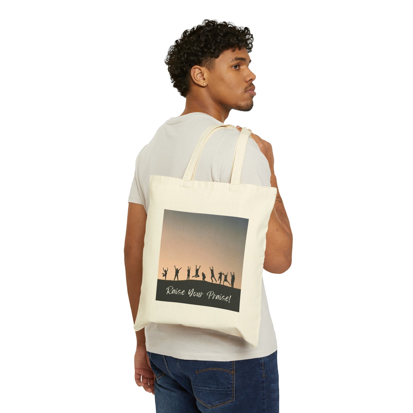 Raise Your Praise Cotton Canvas Tote Bag