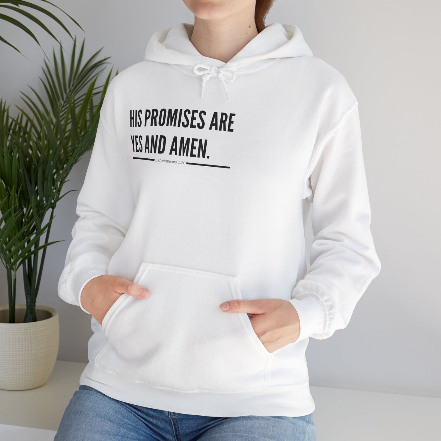 His Promises are Yes and Amen Unisex Heavy Blend™ Hooded Sweatshirt