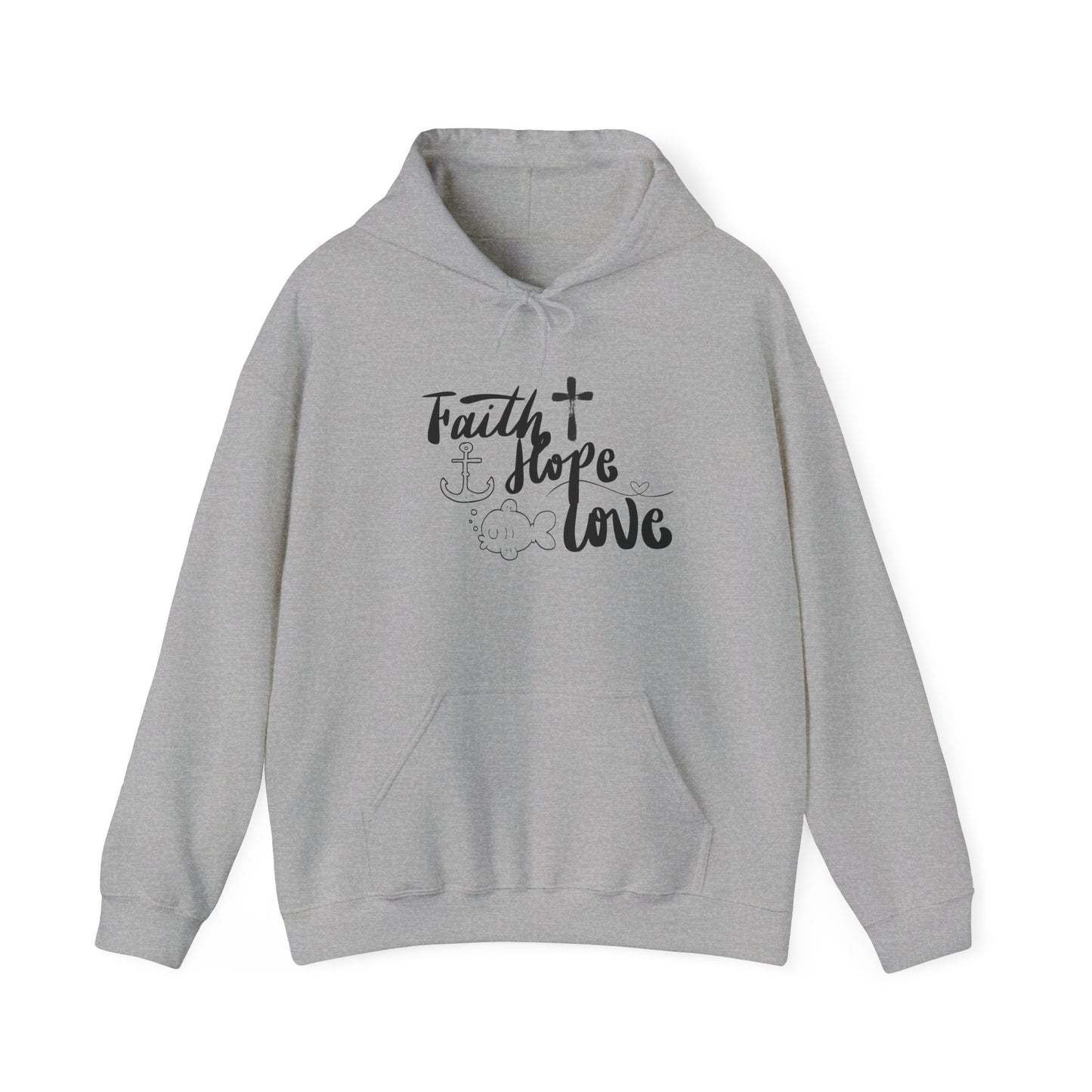 Faith Hope Love Unisex Heavy Blend™ Hooded Sweatshirt