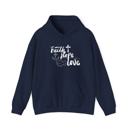 Faith Hope Love Unisex Heavy Blend™ Hooded Sweatshirt