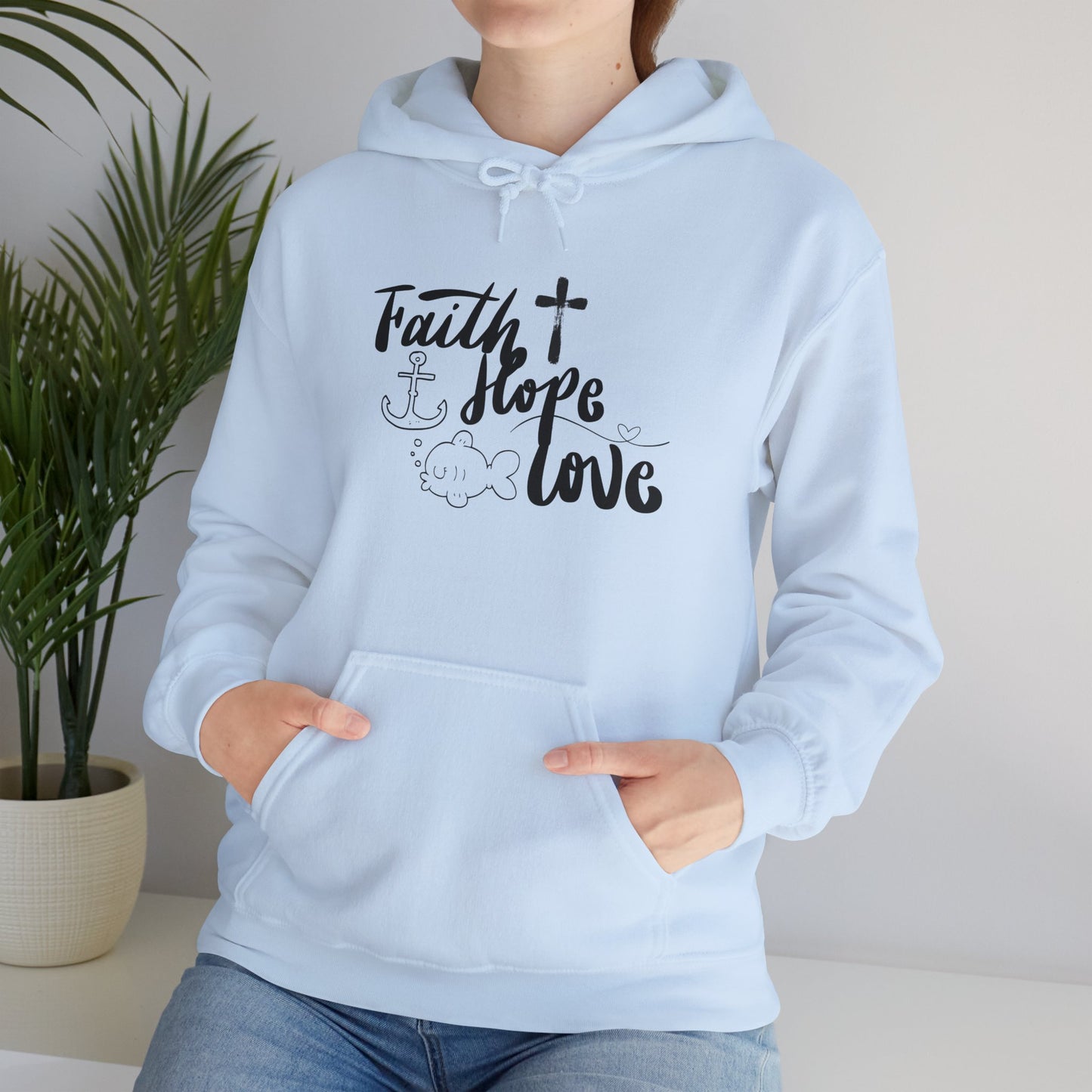 Faith Hope Love Unisex Heavy Blend™ Hooded Sweatshirt