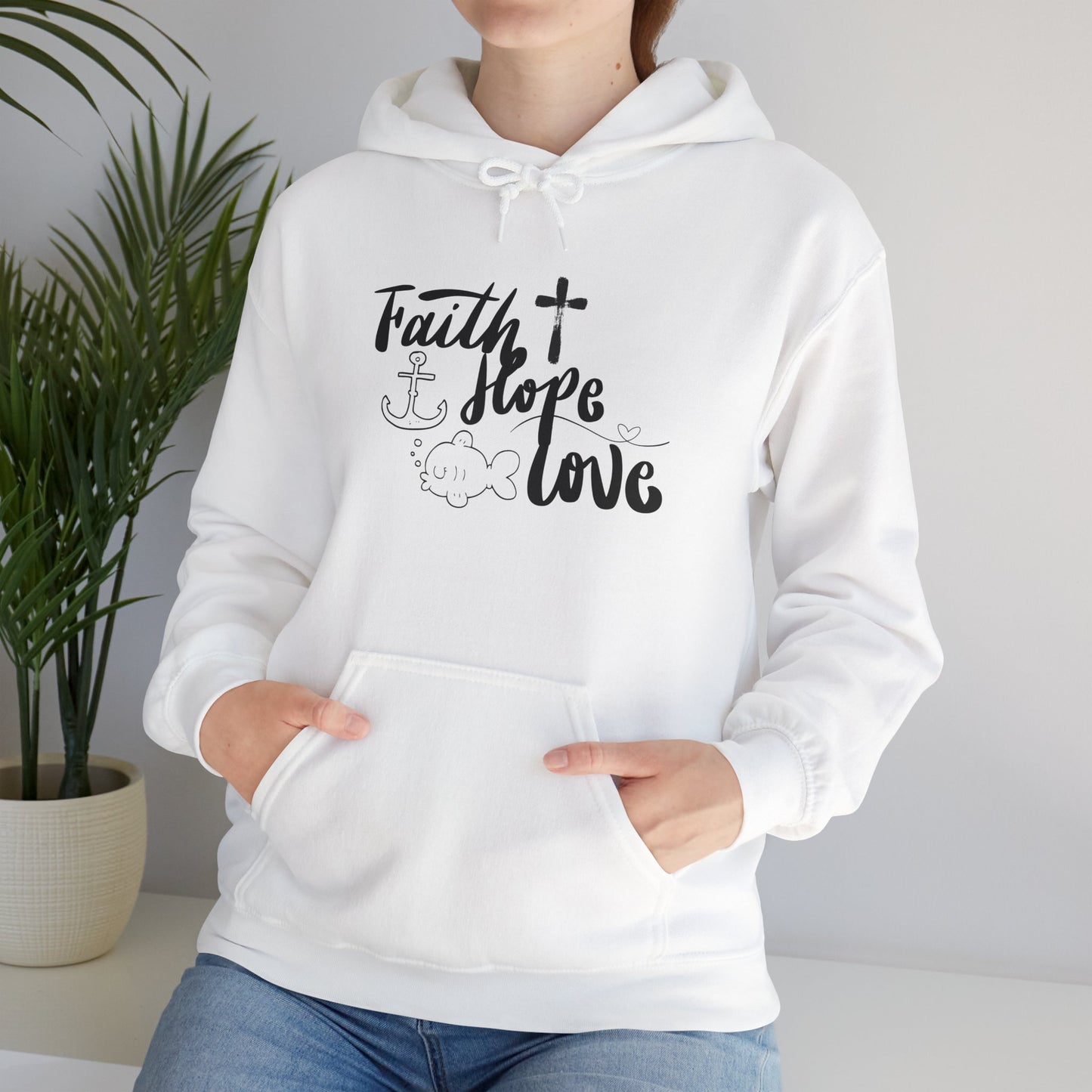 Faith Hope Love Unisex Heavy Blend™ Hooded Sweatshirt