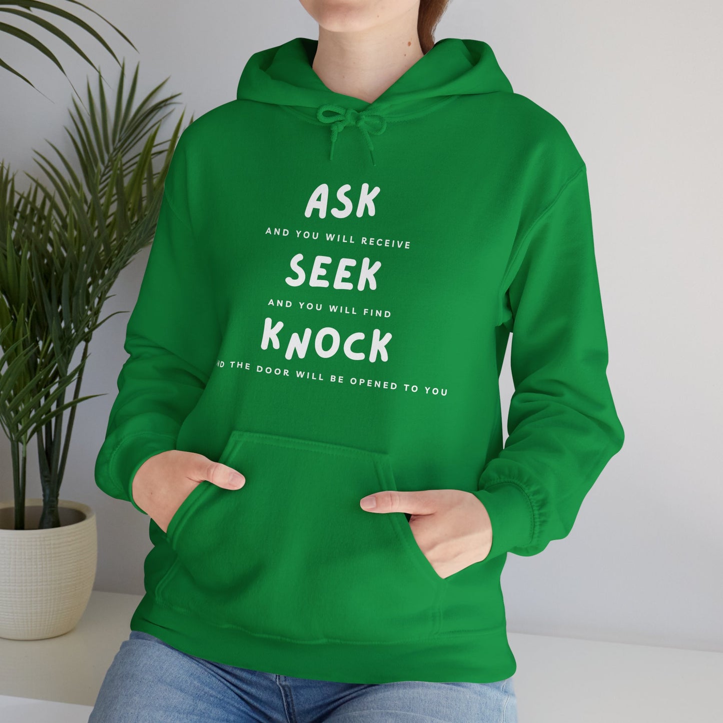 Ask, Seek, and Knock Unisex Heavy Blend™ Hooded Sweatshirt