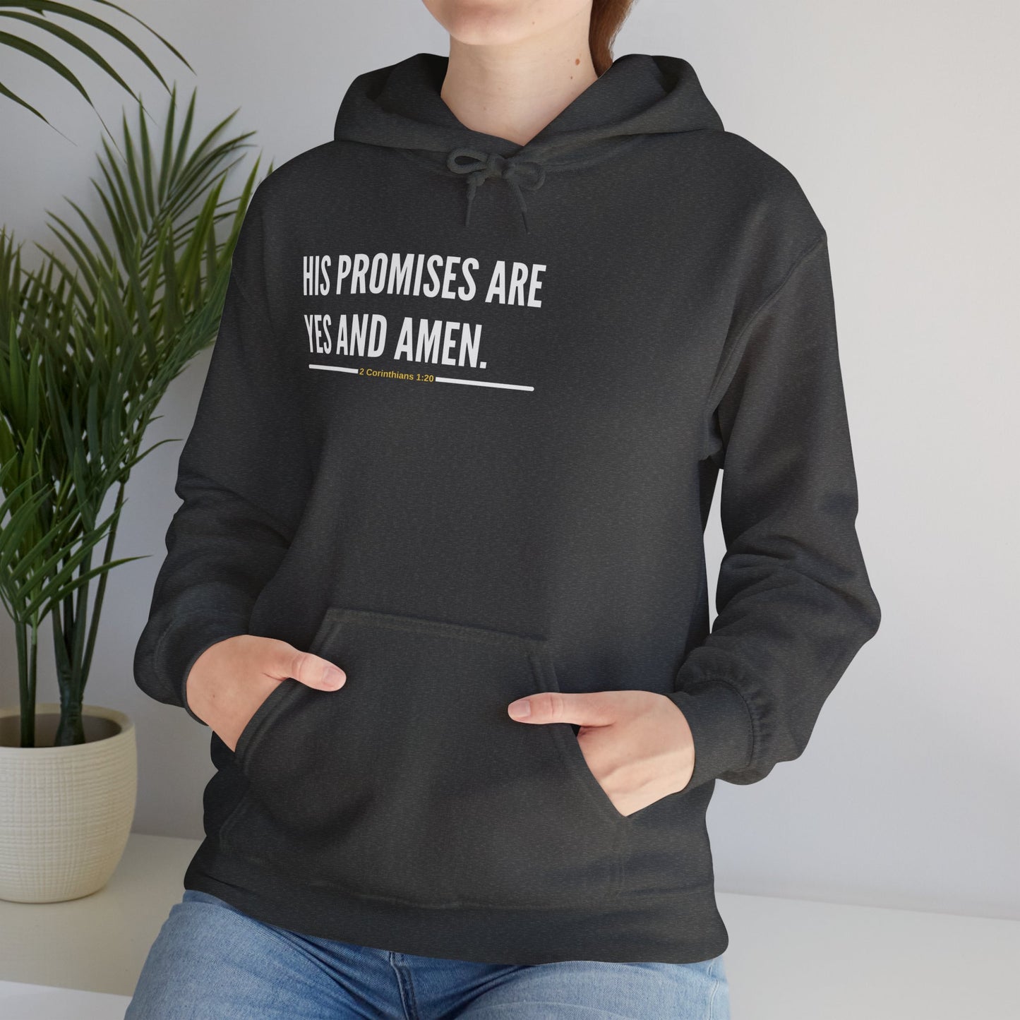 His Promises are Yes and Amen Unisex Heavy Blend™ Hooded Sweatshirt