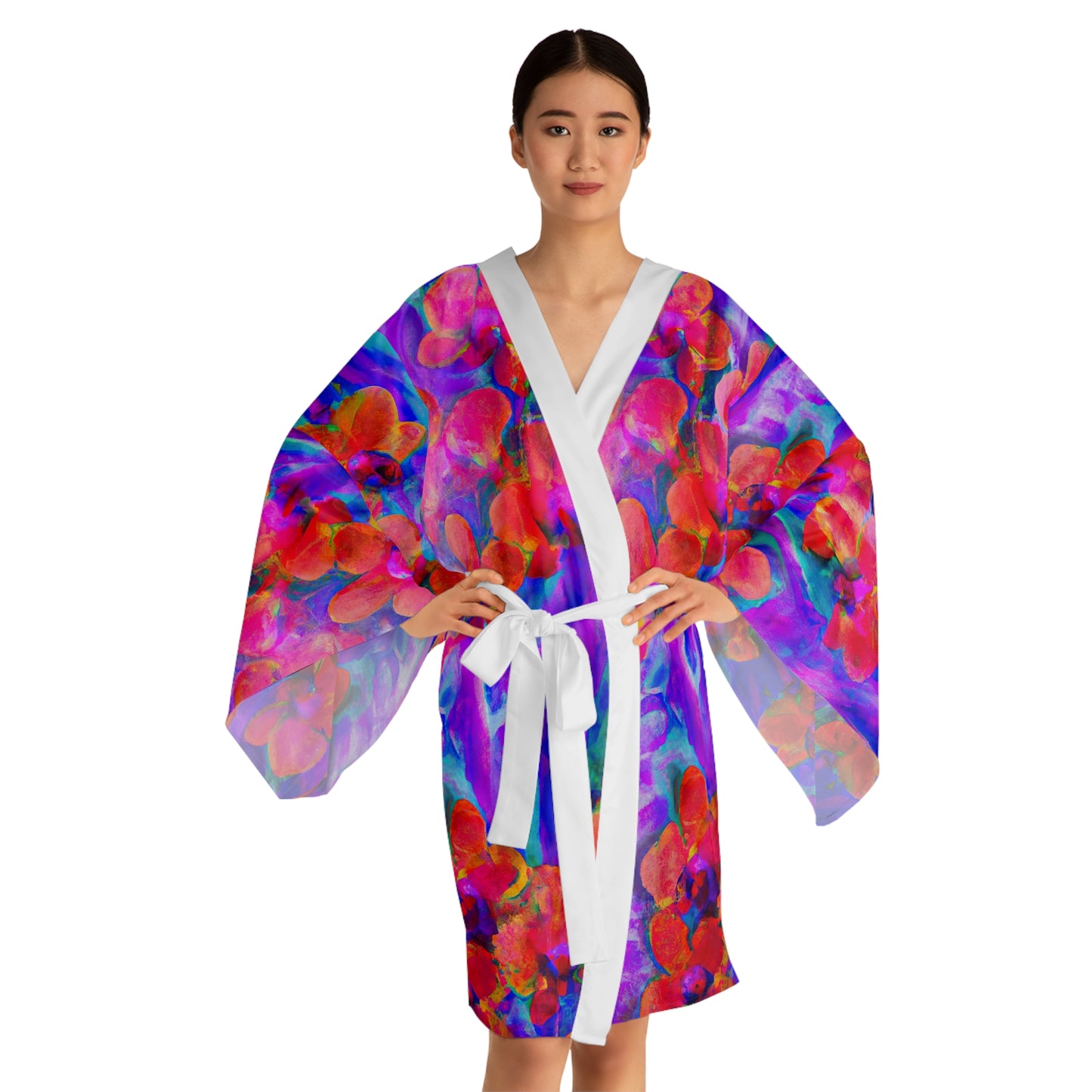 Floral Candy Long Sleeve Kimono Robe